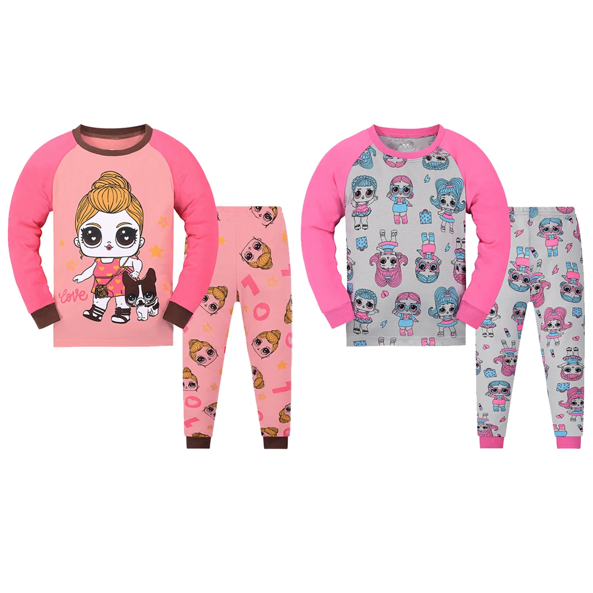 Toddler Girls Pajamas Little Kids Pjs Sleepwear Children Clothes Sets