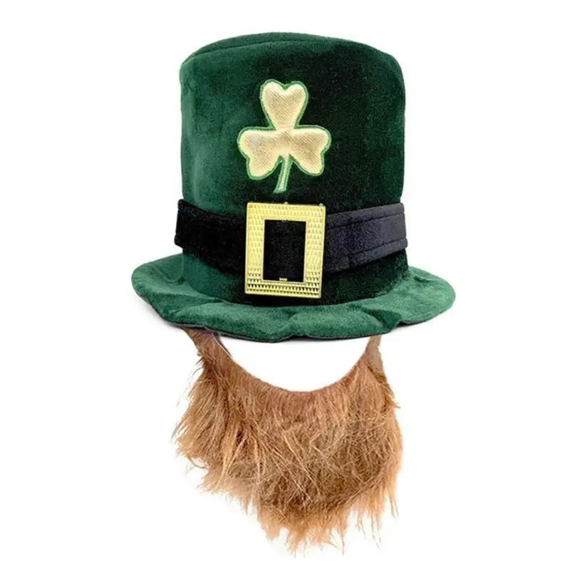 39bd Unisex Party Hat Green Irish Patricks Tag Party Kostüm Accessoires für Männer Frauen Cosplay Themenpartys Fotografie