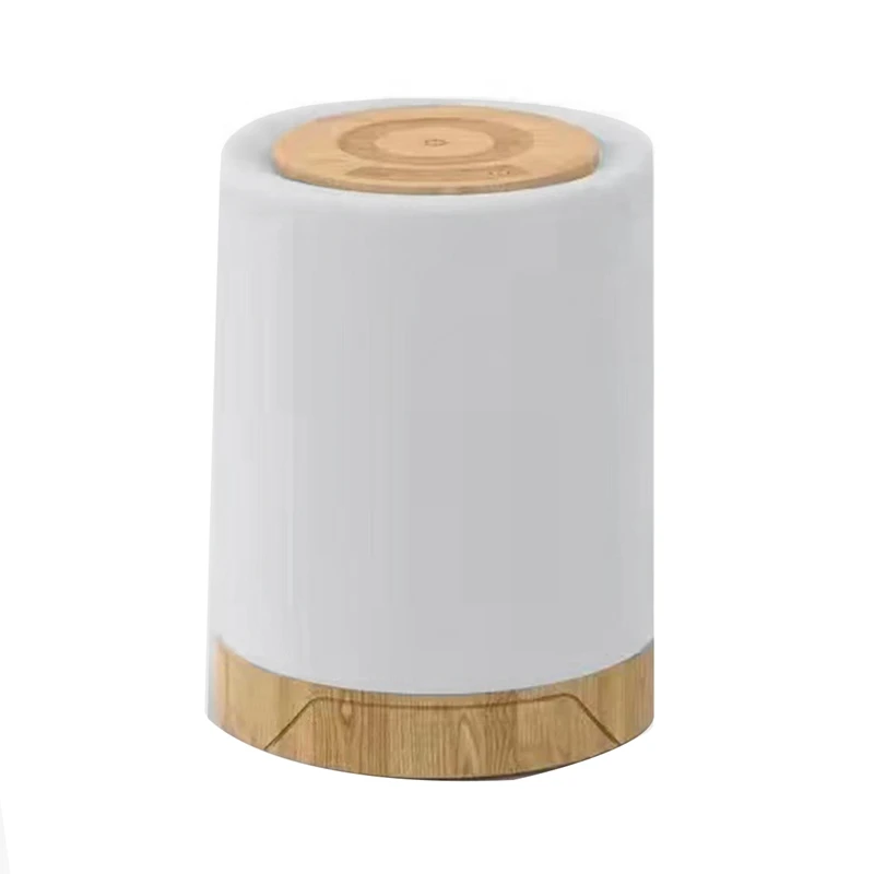 LJL-LED Bedside Lamp Touch Dimmable With 7 Colours And 4 Modes Wood Grain Night Light USB Rechargeable Table Lamp