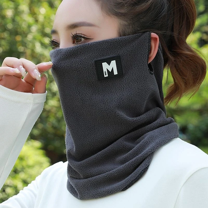 Winter Fleece Neck Warmer Half Face Mask Ski Fleece Neck Gaiter Windproof Cold Proof Neck Tube Scarf For Bike Hiking