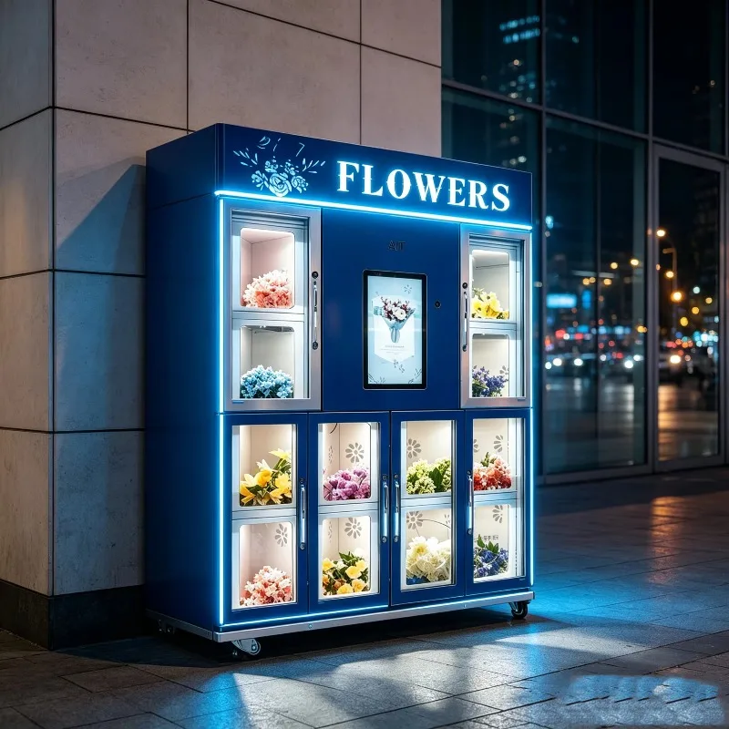 Mall Use Flower Vending Locker Machine Refrigerated Fresh Flower Automatic Selling Machine