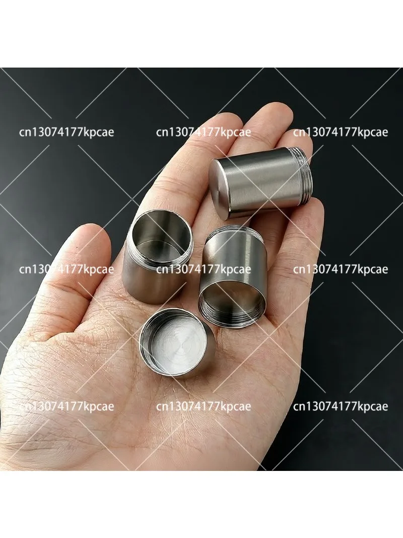 Pure titanium multi-grid waterproof sealed small medicine bottle portable sub-bottle storage small medicine box