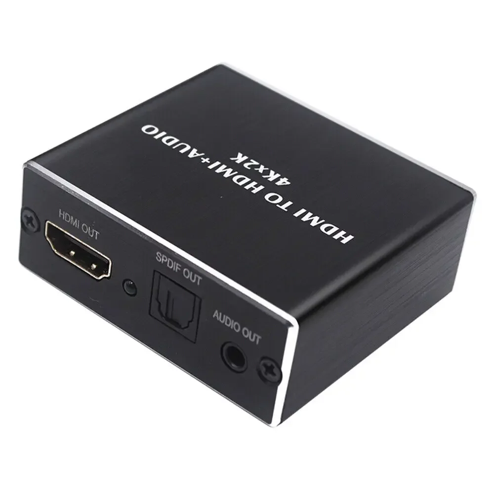 4K * 2K kompatybilny z HDMI stereofoniczny konwerter audio Extractor Adapter kompatybilny z HDMI na HDMI + optyczny SPDIF 3,5 mm dla PS4