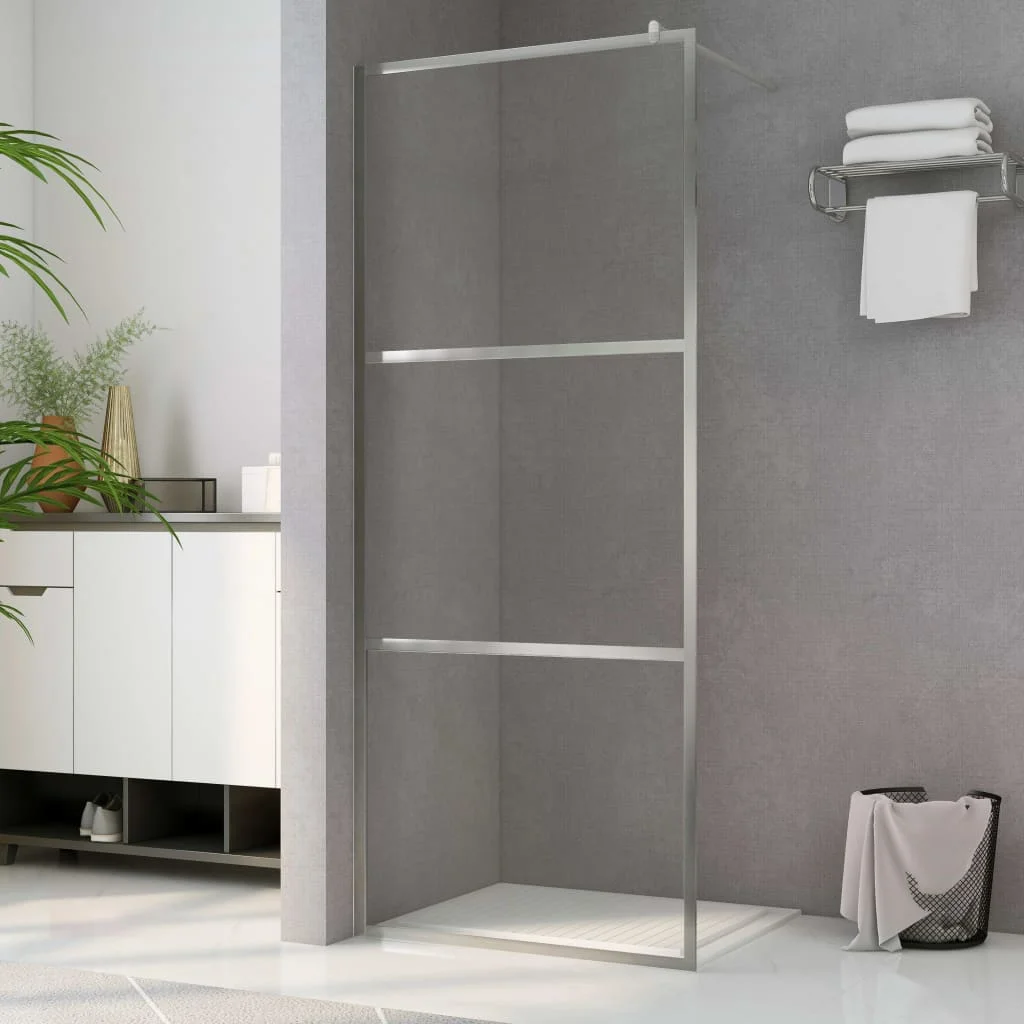 Transparent ESG glass walk-in shower wall 100x cm