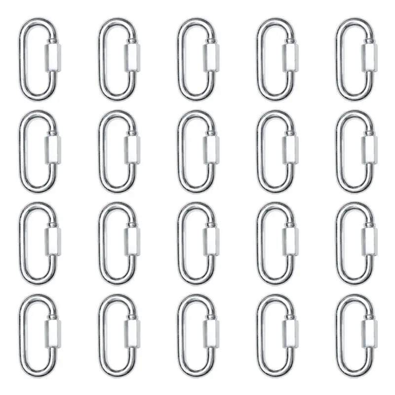High Strength Steel Rings Pack Of 20 Strong Fasteners Easy to Use for Heavy Lifting Camping Hiking & Pet Leashes D2RD