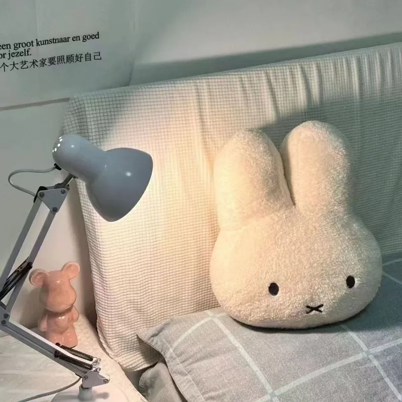 Cute Miffy Rabbit Plush Doll Pillow Kawaii Cartoon Room Decoration Plush Bed Pillow Soft and Comfortable Sofa Cushion Gift Toy