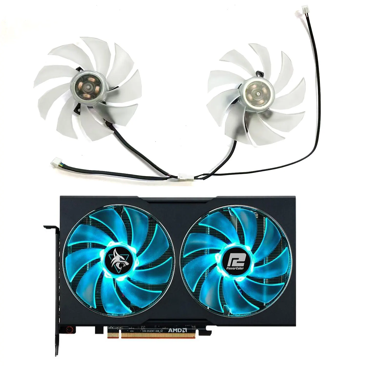 FD10015H12D 95MM 4PIN RX6650 6600XT GPU FAN For POWERCOLOR Radeon RX6600 6600XT 6650XT Hellhound Videokaart Vervanging Fan
