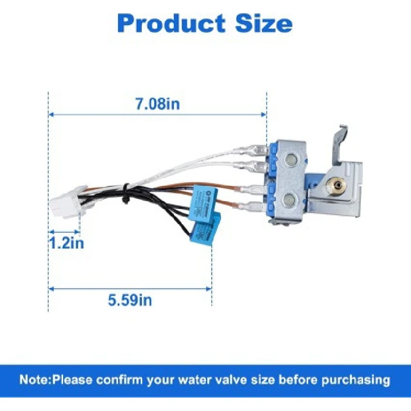 DA62-02360B Water Valve for Samsung Refrigerator – 120V Ice Maker Inlet Valve, Replacement Part