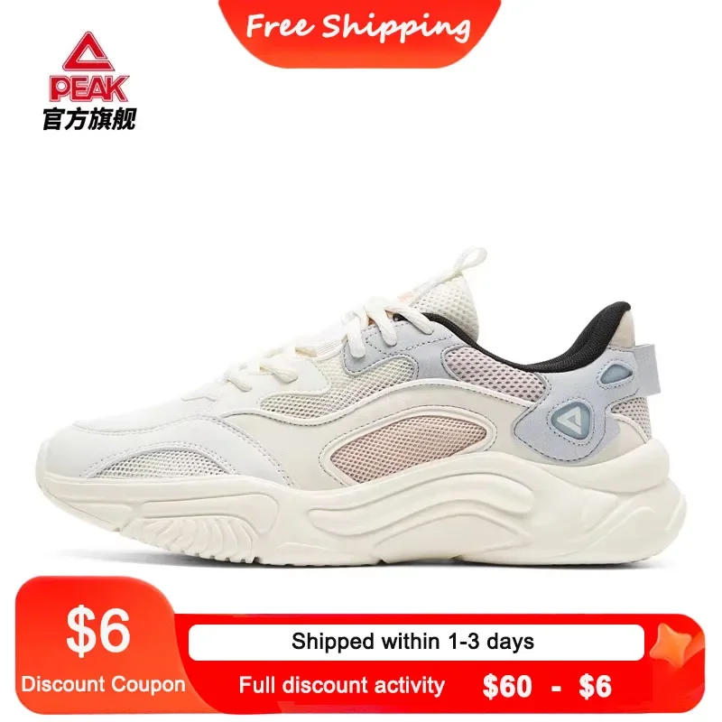 

PEAK Zapatillas Basketball Men Outdoor Sports Lightweight Shoes for Men 2024 Spring Summer Versatile Retro Men's Tennis Sneakers