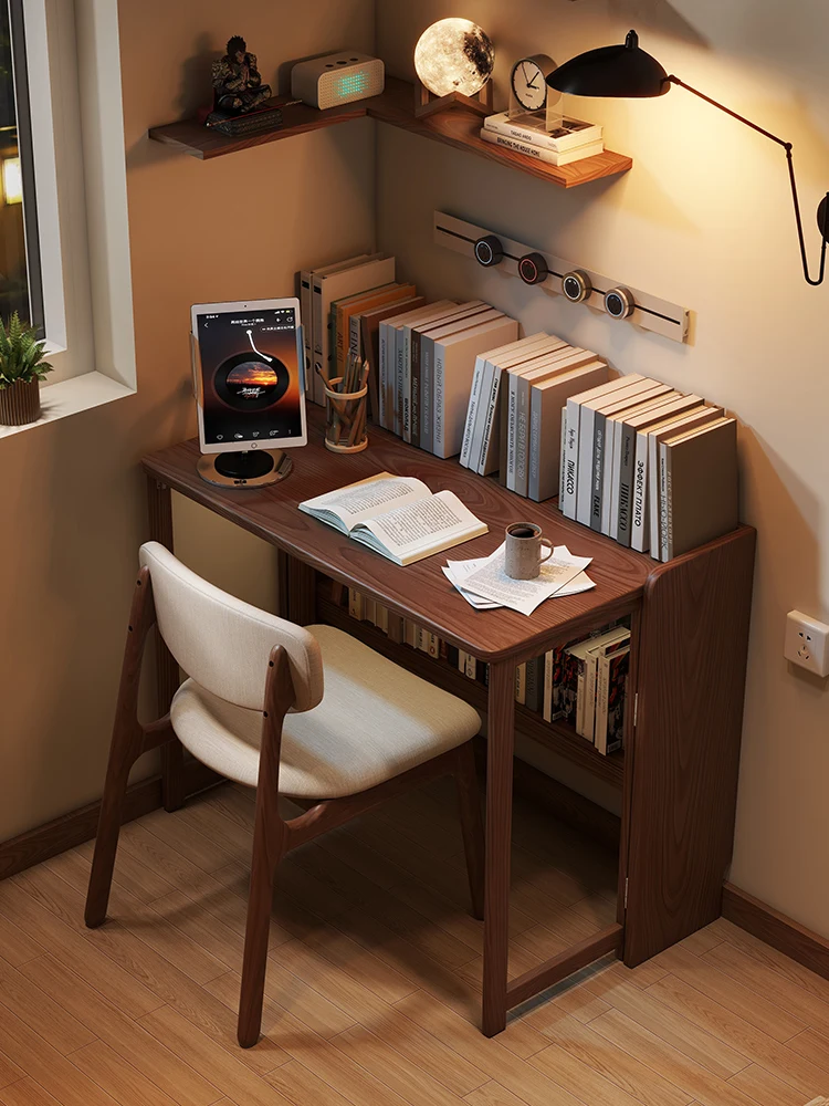 

Solid wood folding computer desk