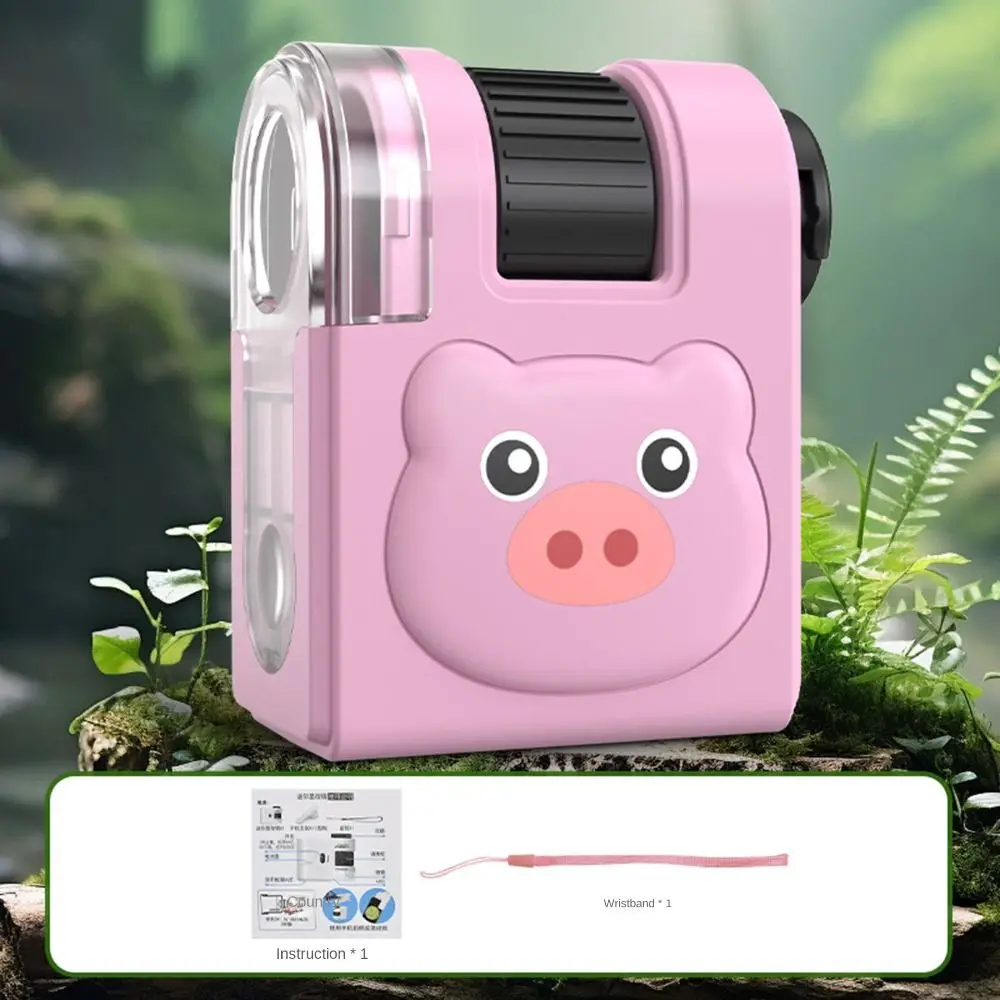 Latarka LED z mikroskopem 80x, mini mikroskop kieszonkowy, powiększenie 80x, przenośny mikroskop, wytrzymały, lekki mikroskop kieszonkowy