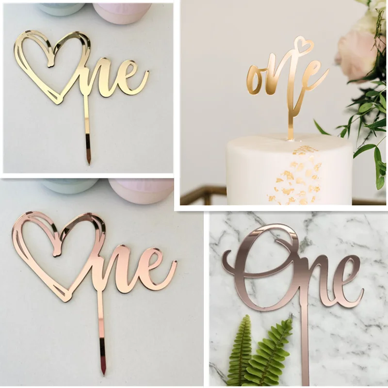 Herzförmiger Tortenaufsatz „Alles Gute zum Geburtstag“, Gold, Acryl, für Kinder, Party, Dessert, Tortenaufsatz, Dekoration für Babyparty, Geschenkzubehör