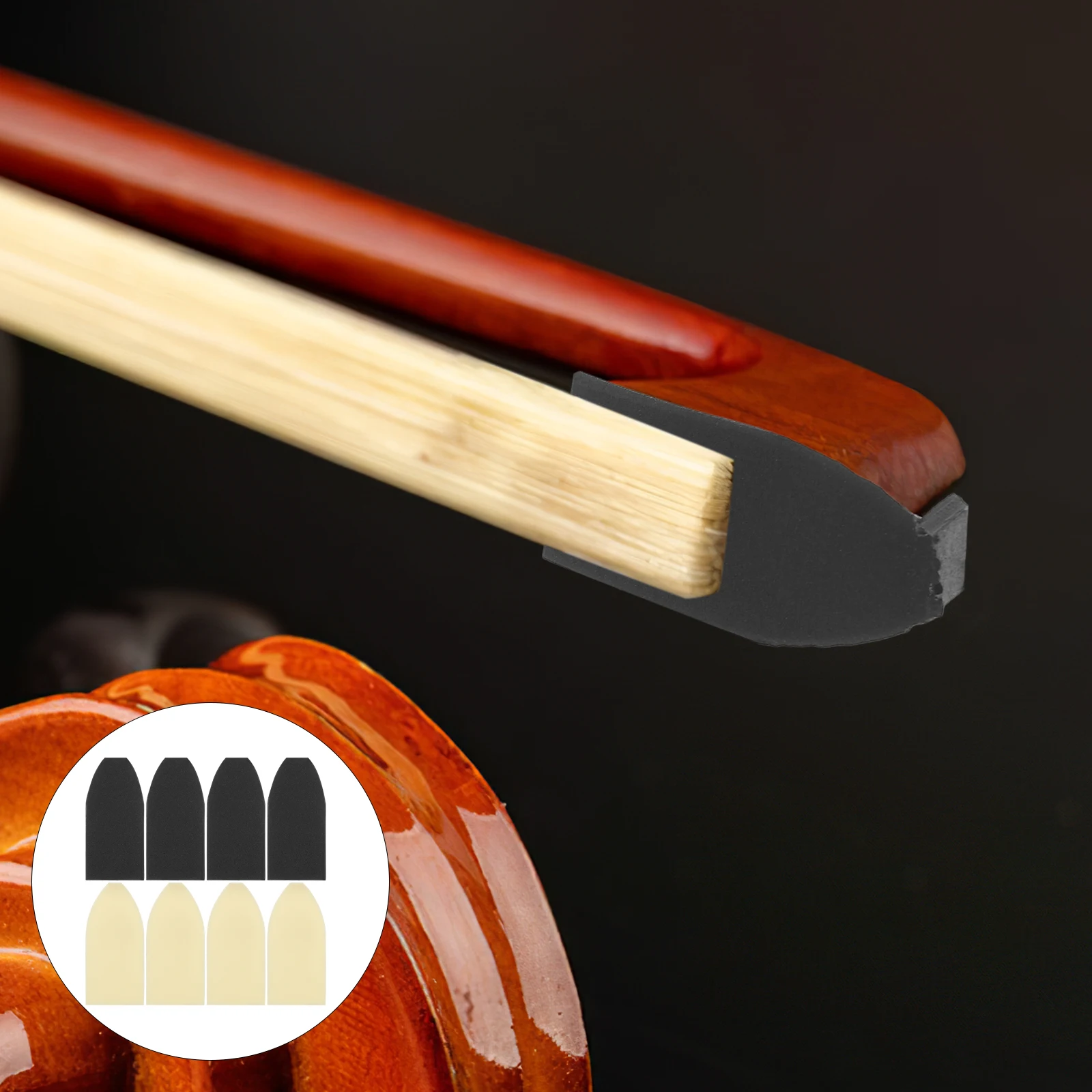 

10pcs Violin Bow Cushion Replacement Plastic Parts Lightweight Durable Bow Tips For Violinist Viola Stringed Instruments Repair