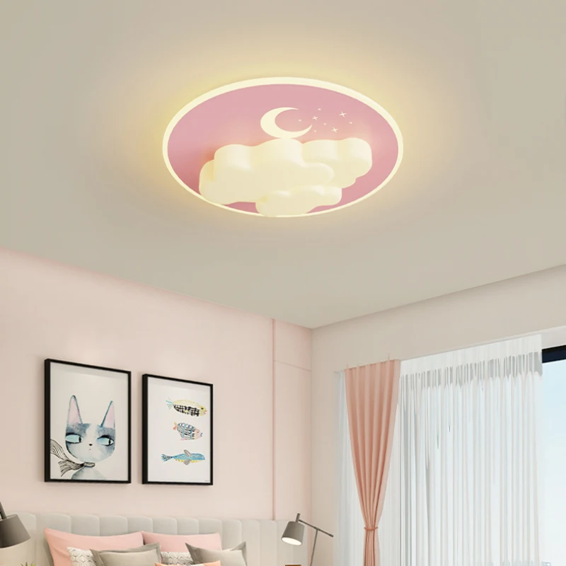 

Boys Girls Bedroom Ceiling Lights New Creative Cartoon Children's Room Decor Ceiling Lamps Warm Romantic Cloud Lamp Star Light