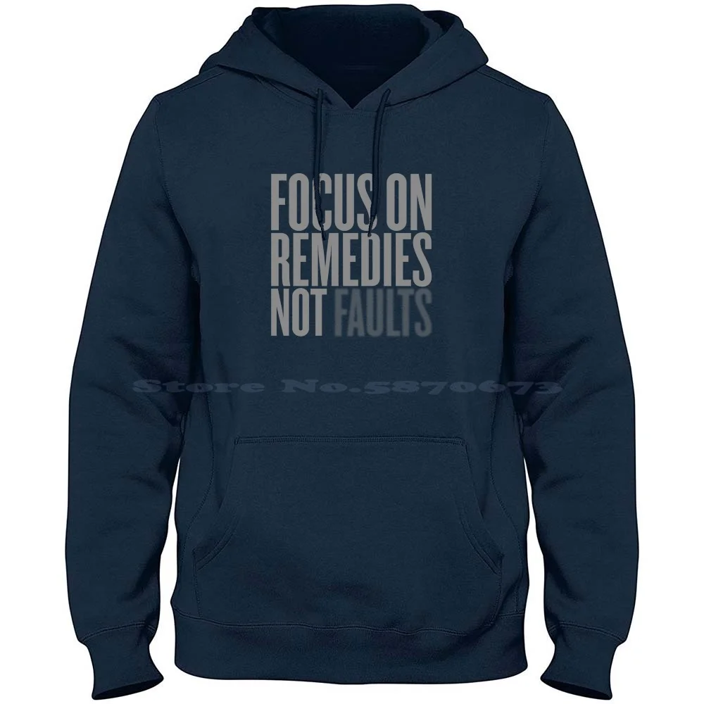 On Remedies , Not Faults #2 V.3 100% Cotton Hoodie T Shirt Type Typography Remedy Fault Positive Thinking Jack Nicklaus