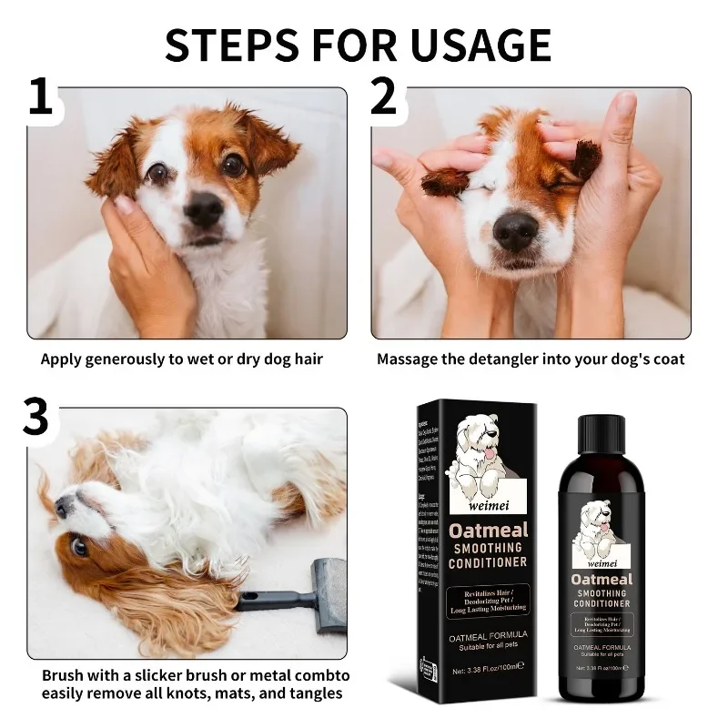 Dog Conditioner Shampoo Gentle Non Irritating Deep Cleaning Moisturizing Deodorant Hair Nursing Care Dog Shower Gel Pet Products