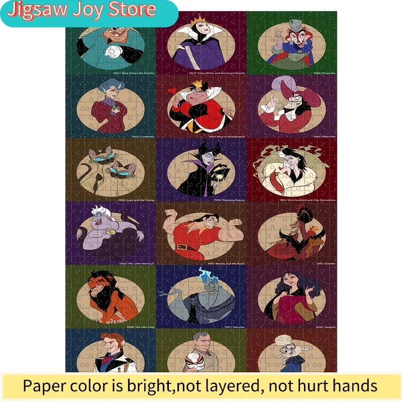 

Набор из 1000 деталей: Пазл-головоломка DIY «Злодейские персонажи» — Злая Королева, Малефисента, Скар, Урсула, Крюэлла, Гадес. Идеальный подарок на праздник.