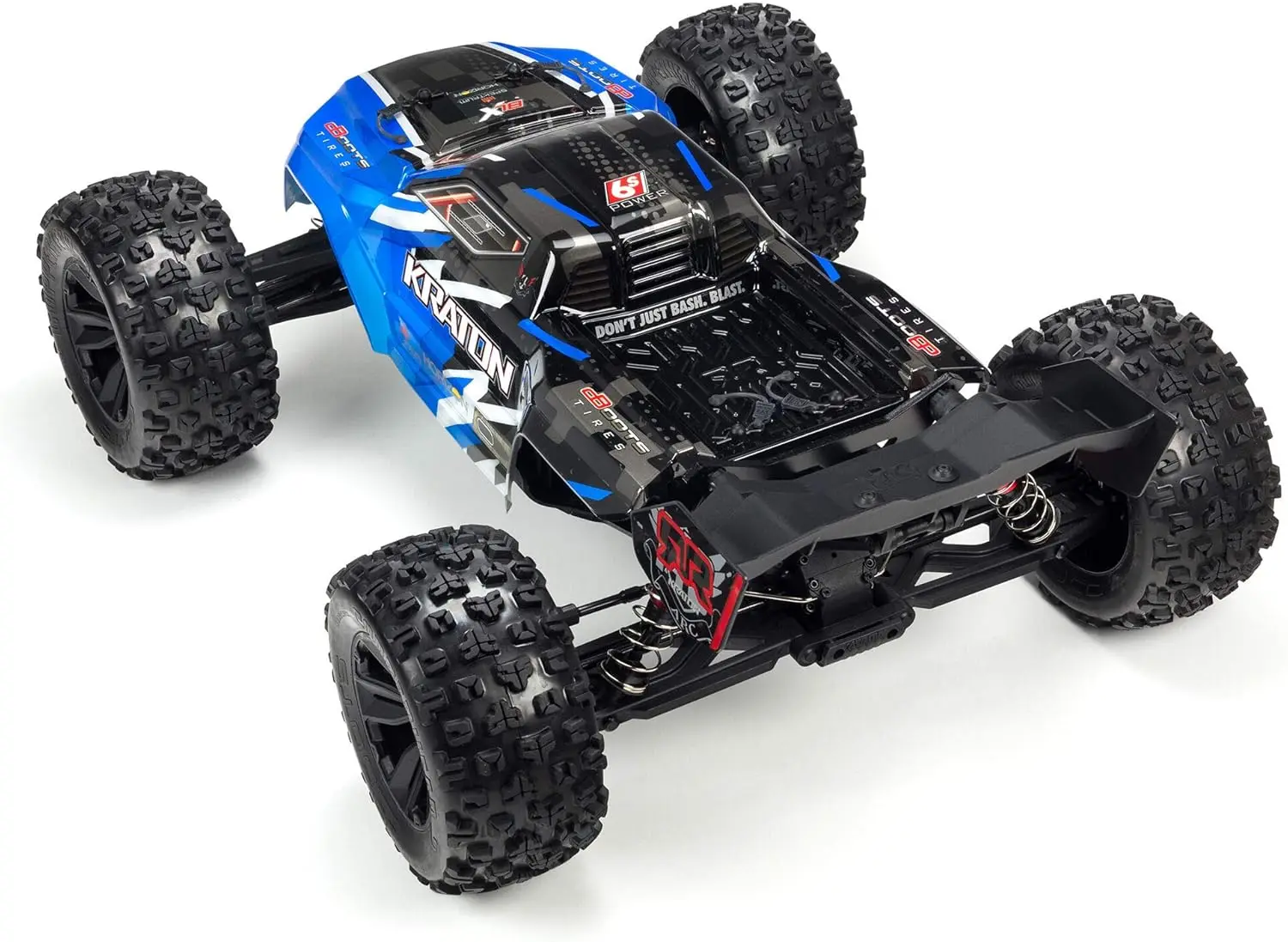 Грузовик Monster Truck 1/8 Speed с (передатчиком и приемником в комплекте, аккумуляторы и зарядное устройство), синий