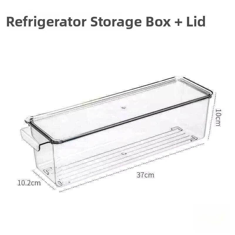 

Large Acrylic Long Strip Storage Box High Rise Slim Type Transparent Japanese Style Cosmetic Box Refrigerator Organizer