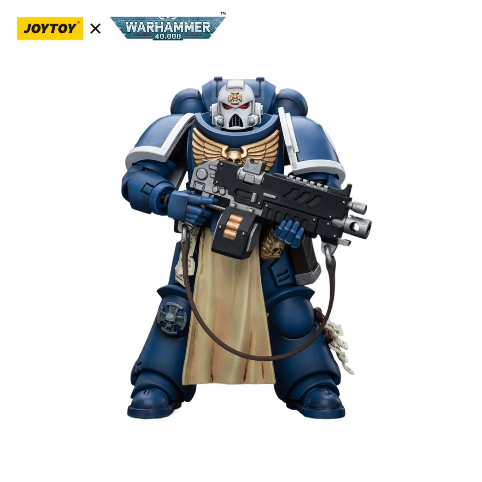 

JOYTOY 1/18 Action Figure Warhammer 40K Ultramarines Sternguard Veteran with Auto Bolt Rifle Model Toy