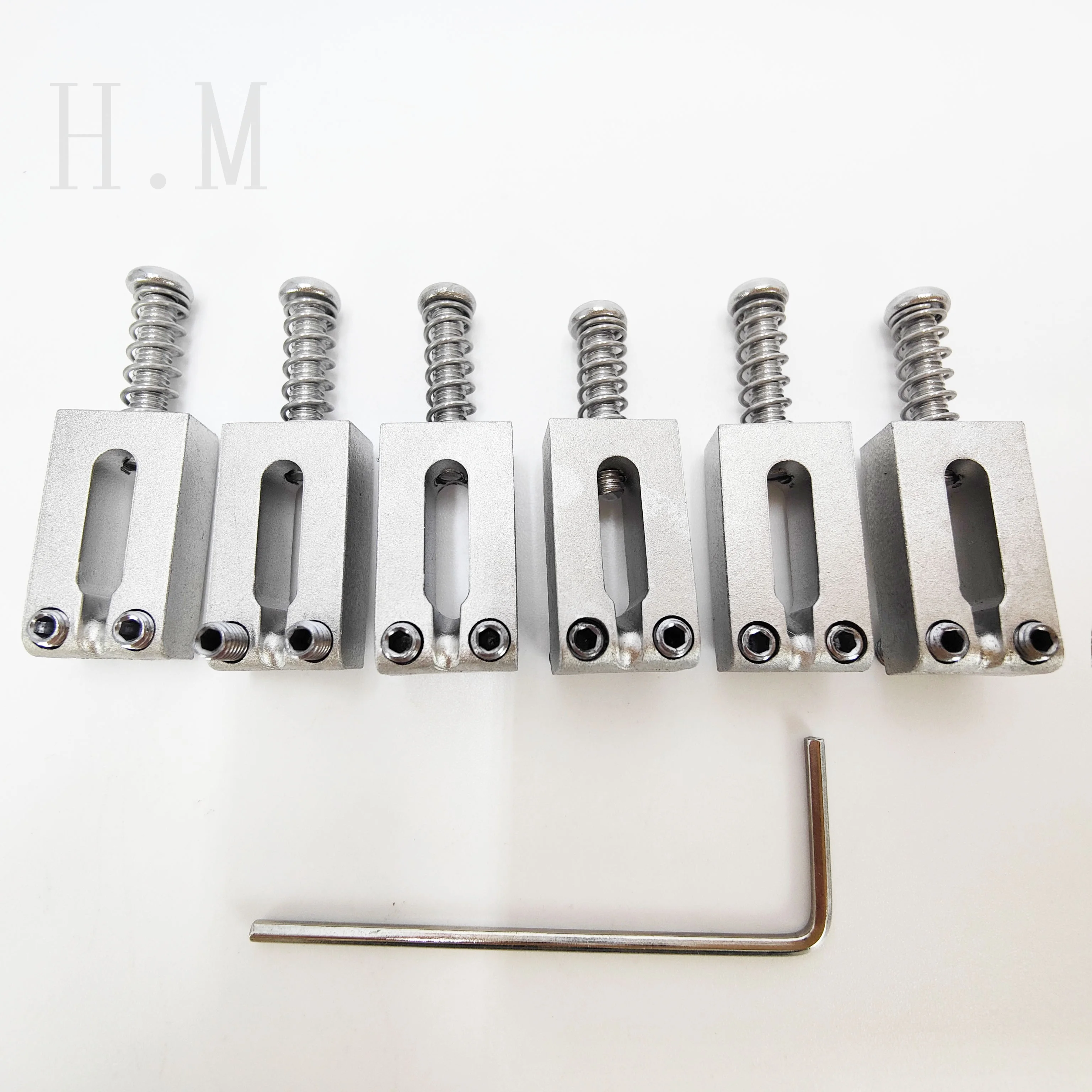 

6pcs/set High-end Stainless Steel 6-String Electric Guitar Bridge Size 10.5MM/10.8MM Compression Block Guitar Bridge