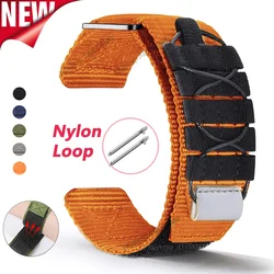 Nylon Loop Strap Watch Band 22mm 20mm Universal Watch Replacement Wristband Braided Sport Belt Men Women Watchband Quick Release