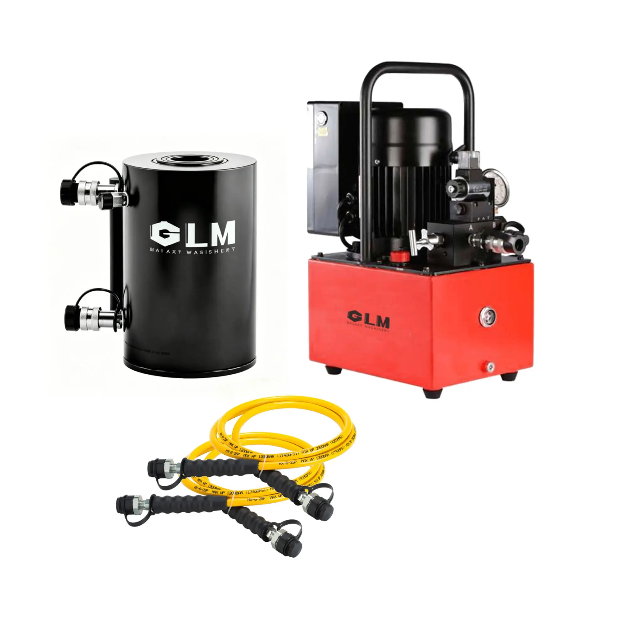 700bar Max Pressure 200mm Stroke Jack  Alternative Double Acting Aluminum Hollow Hydraulic Cylinder Jacks