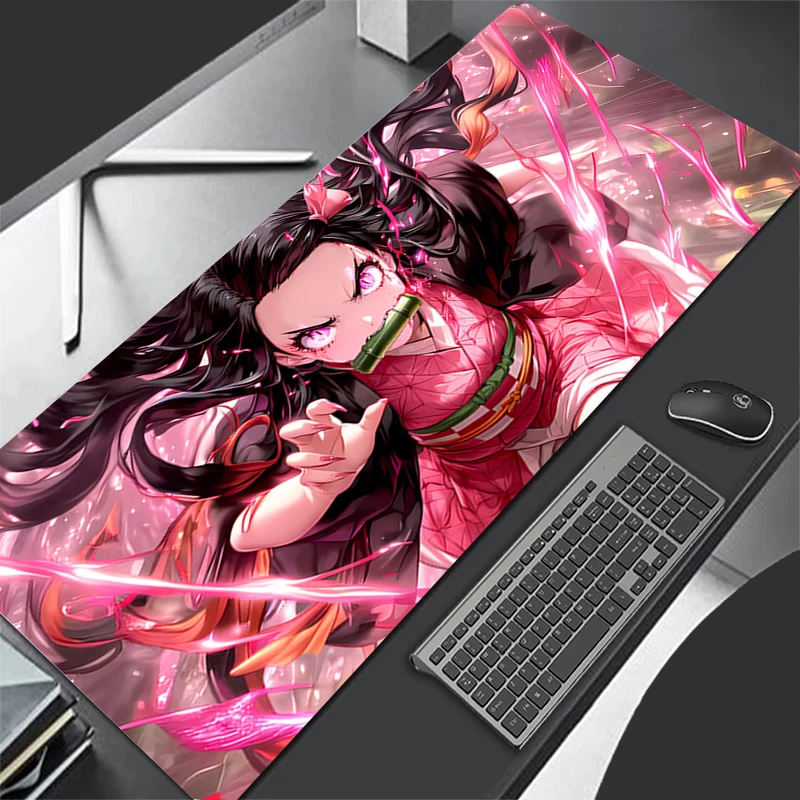 Mousepad Computer Gaming Accessories Keyboard Pad Office PC Rubber HD Mouse Pad Decoracion Desk D-demon Slayer Nezuko Mouse Mat