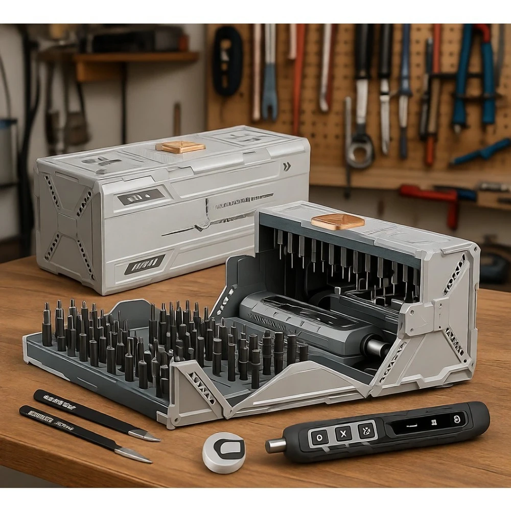 

180pc Electric Precision Screwdriver Kit, 162 Magnetic Bits, 3 Torque Modes, Phone/Camera/Laptop/Watch/Drone Repair