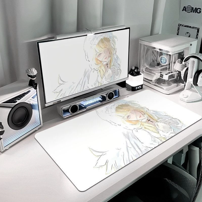 Ins Butterfly Girl Pu Leather Mousepad Office Desk Mat Mouse Pad Computer Speed Type Carpet Player Laptop Keyboard Cartoon Mat