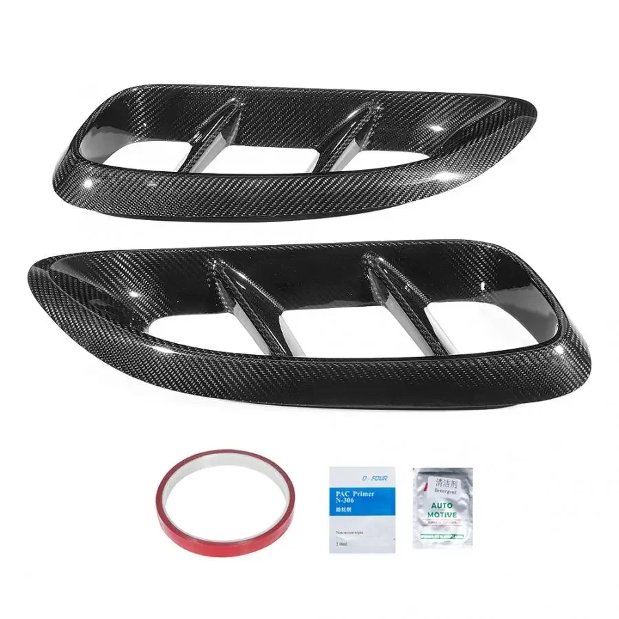 

OLAVGDN 2pcs Carbon Fiber Fender Trim Side Vent Grille Fits For Porsche 718 CayMen / Boxster Brand New High Quality Car Accessor