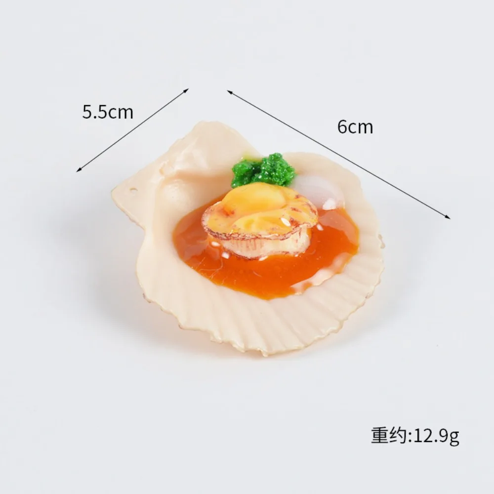 Scene Decor PVC Simulated Scallop 6CM Oysters Props Artificial Food Photography Props