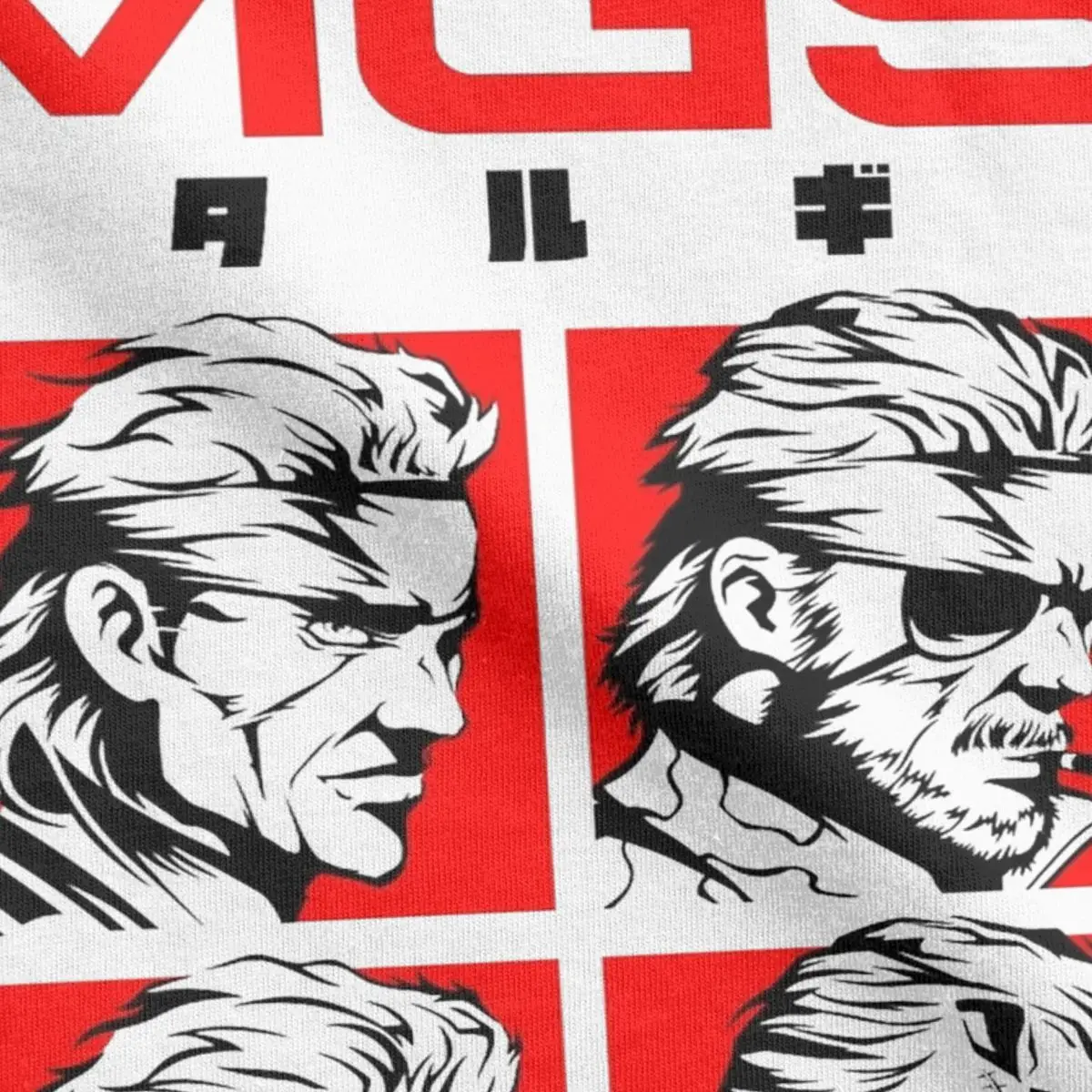 Men\'s T-Shirt Metal Gear Solid MGS Evolution Red Leisure Pure Cotton Tees Short Sleeve T Shirt Crewneck Tops Gift Idea