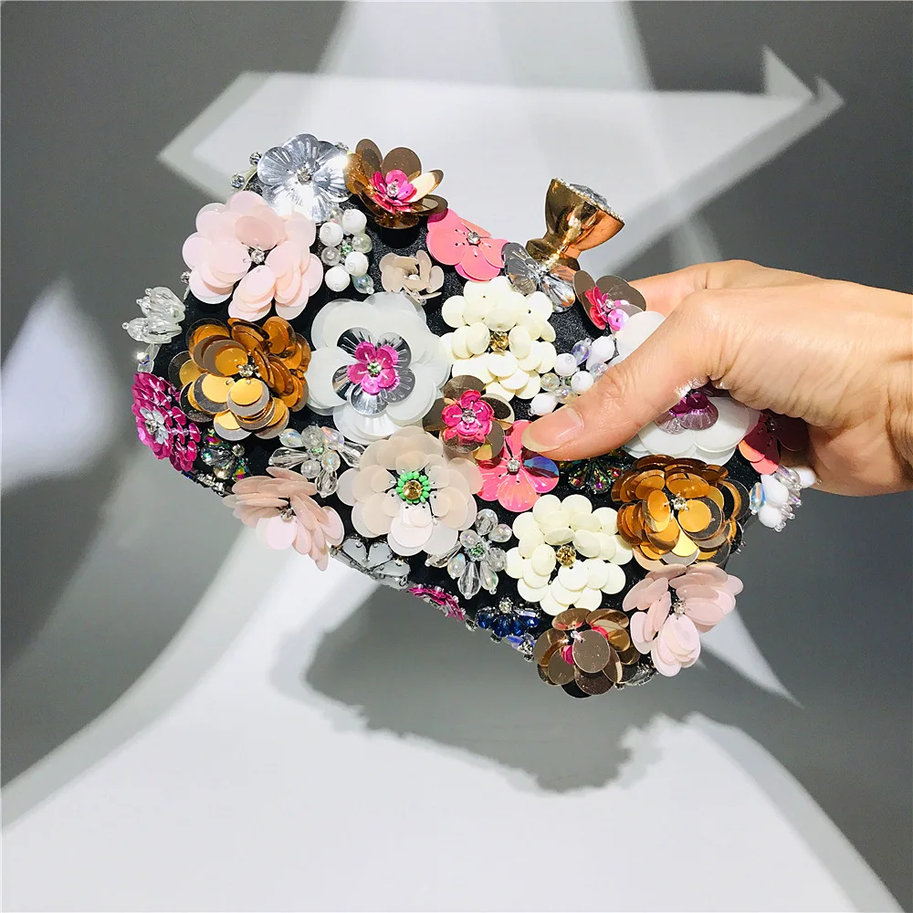 

Bohemia Beading Evening Clutch Bag Contrast Colors Summer Hand Bags Wedding Bridal Party Purse Clutch Purse Pochette Femme 2022