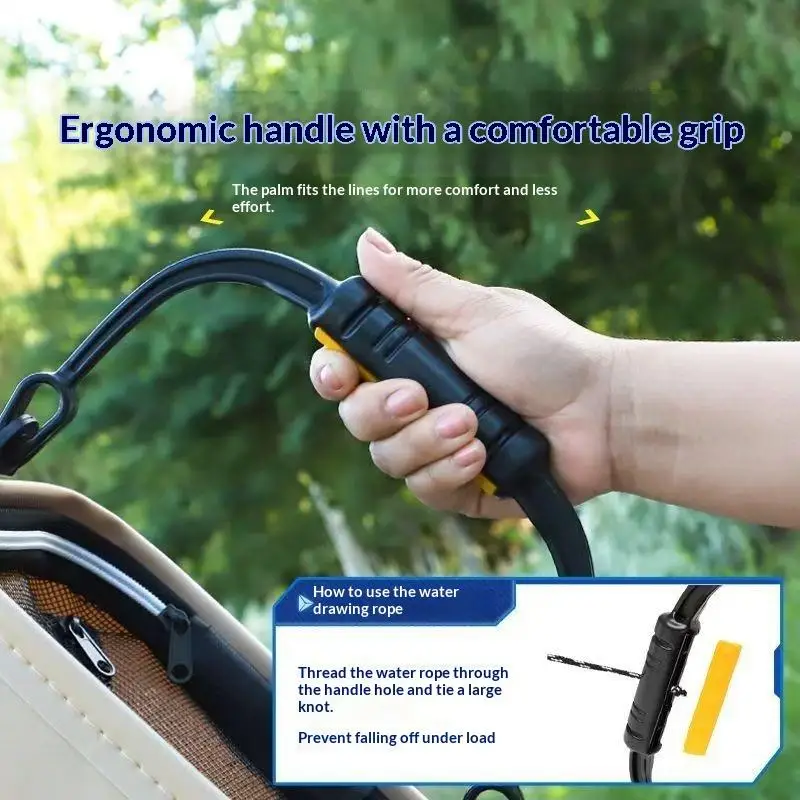 8L 13L Waterproof Folding Fishing Pail Ergonomic Handle Multifunctional Portable Outdoor Camping Fishing Gear Tool