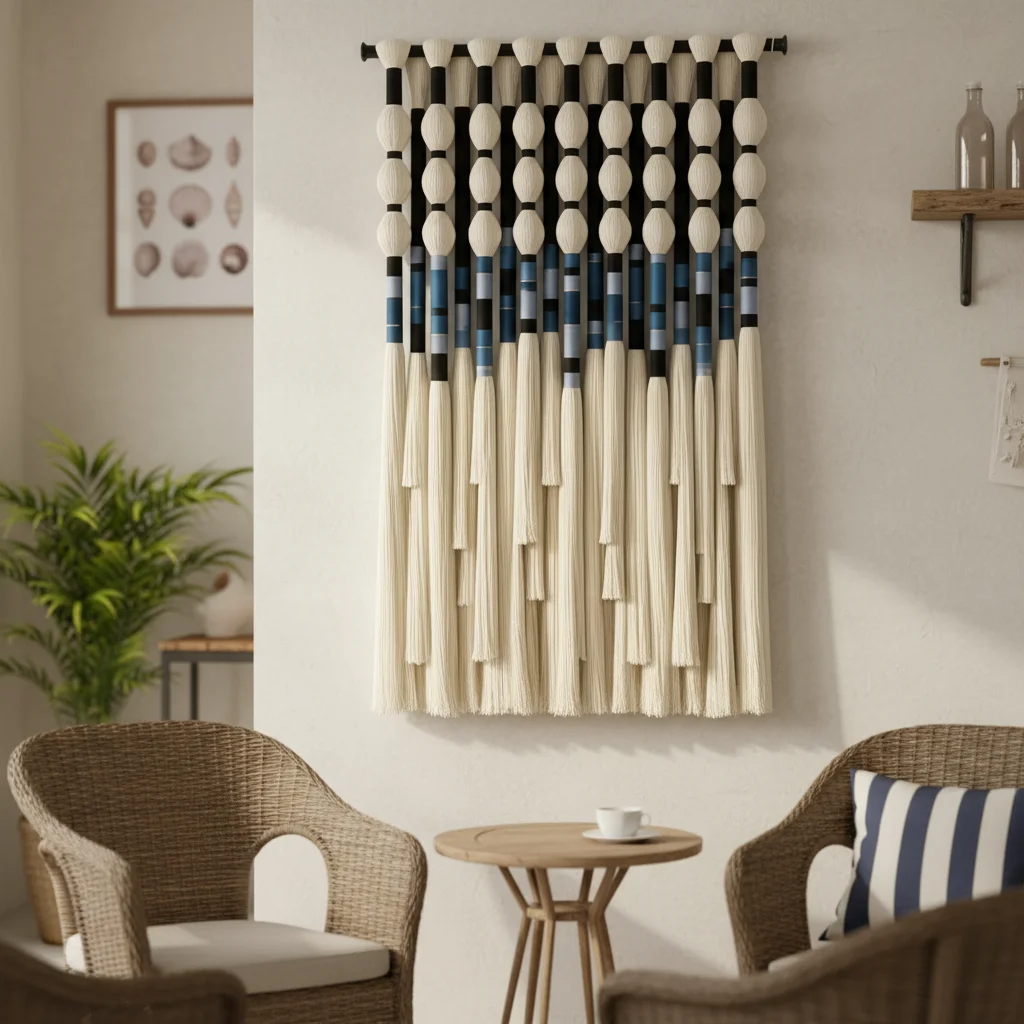 #￥Tassel Art Deco Durable Hand-woven Fiber Macrame Modern Minimalistic Style for Macrame Patio Hanging Decor House Items Wedding