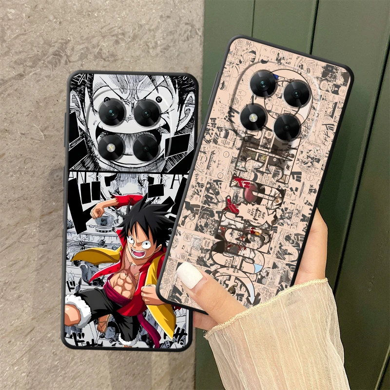 Case for Xiaomi Redmi Note 9S 9 10 11 12 Pro 11s 7 8 10S 13 14 Pro Plus 12s Black Soft Phone Cover One Piece Cartoon Comic