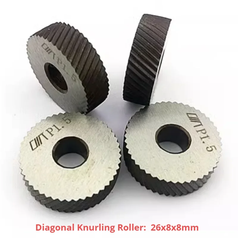 2 Stück retikuliertes/gerades Rändelmesser, gerades Diagonalband, Rändelrad für Metallschneider, Drehmaschine, Rändelwerkzeug