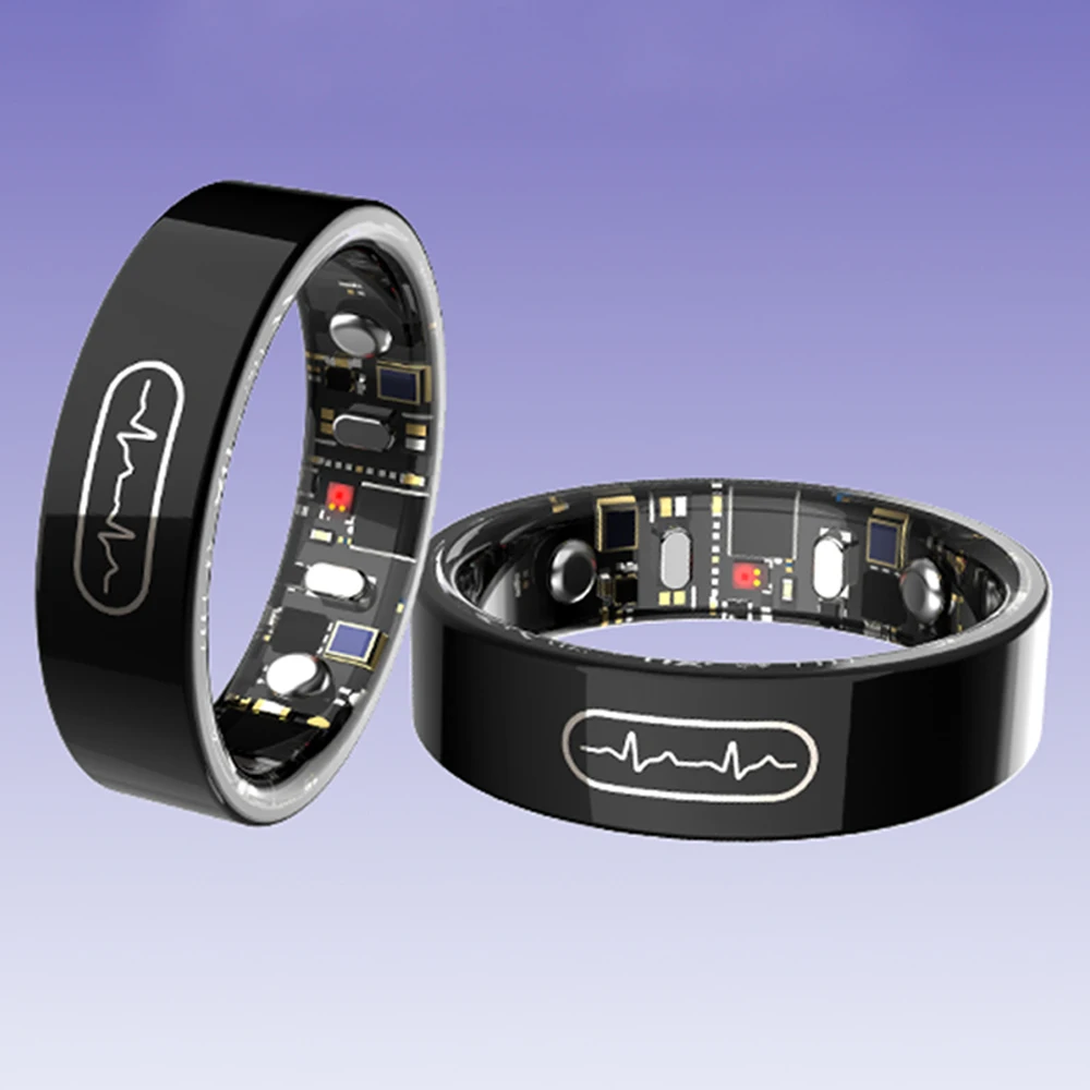 AI ECG anneau intelligent fréquence cardiaque pression artérielle sang oxygène surveillance du sommeil anneaux de santé 5ATM + IP68 étanche plusieurs Modes de Sport