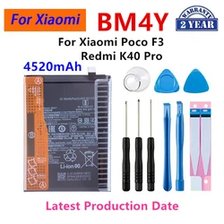 100% Orginal BM4Y 4520mAh Battery For  Xiaomi Poco F3 /Redmi K40 Pro/ K40 Pro  Phone Replacement Batteries