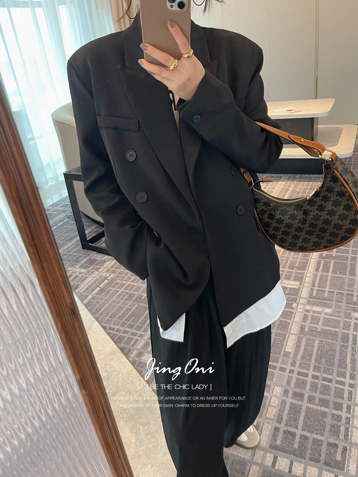 Black Blazer Jacket Top Women Clothing Spring Y2K 2024 Korean Style Vintage Fashion Luxury Elegant Outerwears Overcoat Gothic