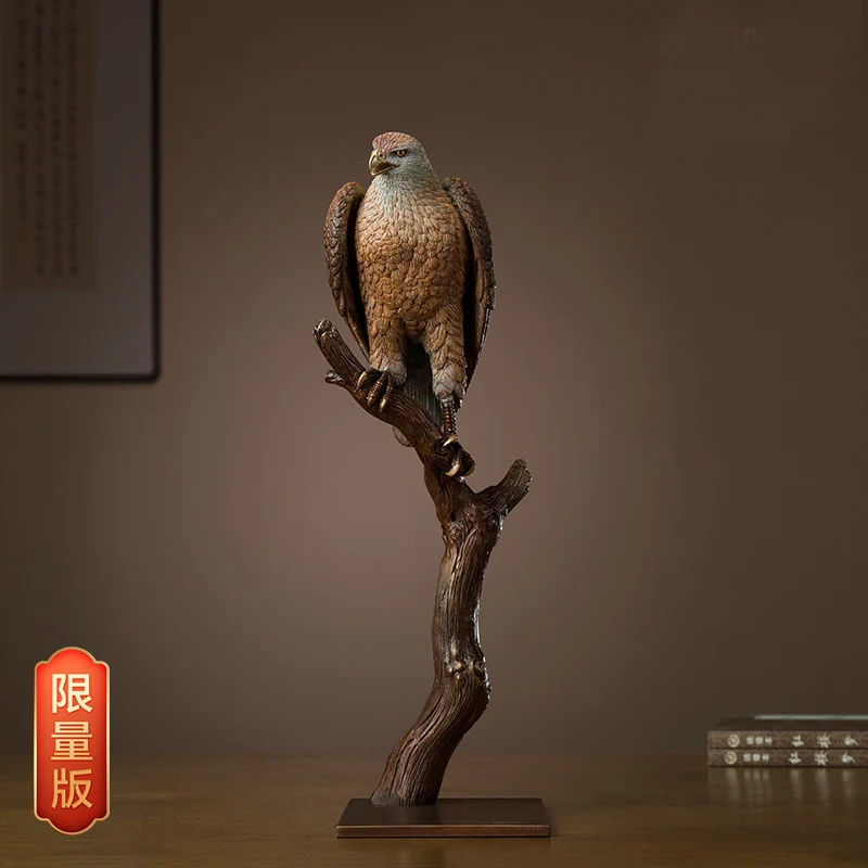 36CM large Global Limited Edition brass Eagles Accipiter gentilis Sculpture home office business art animal TOP Ornament