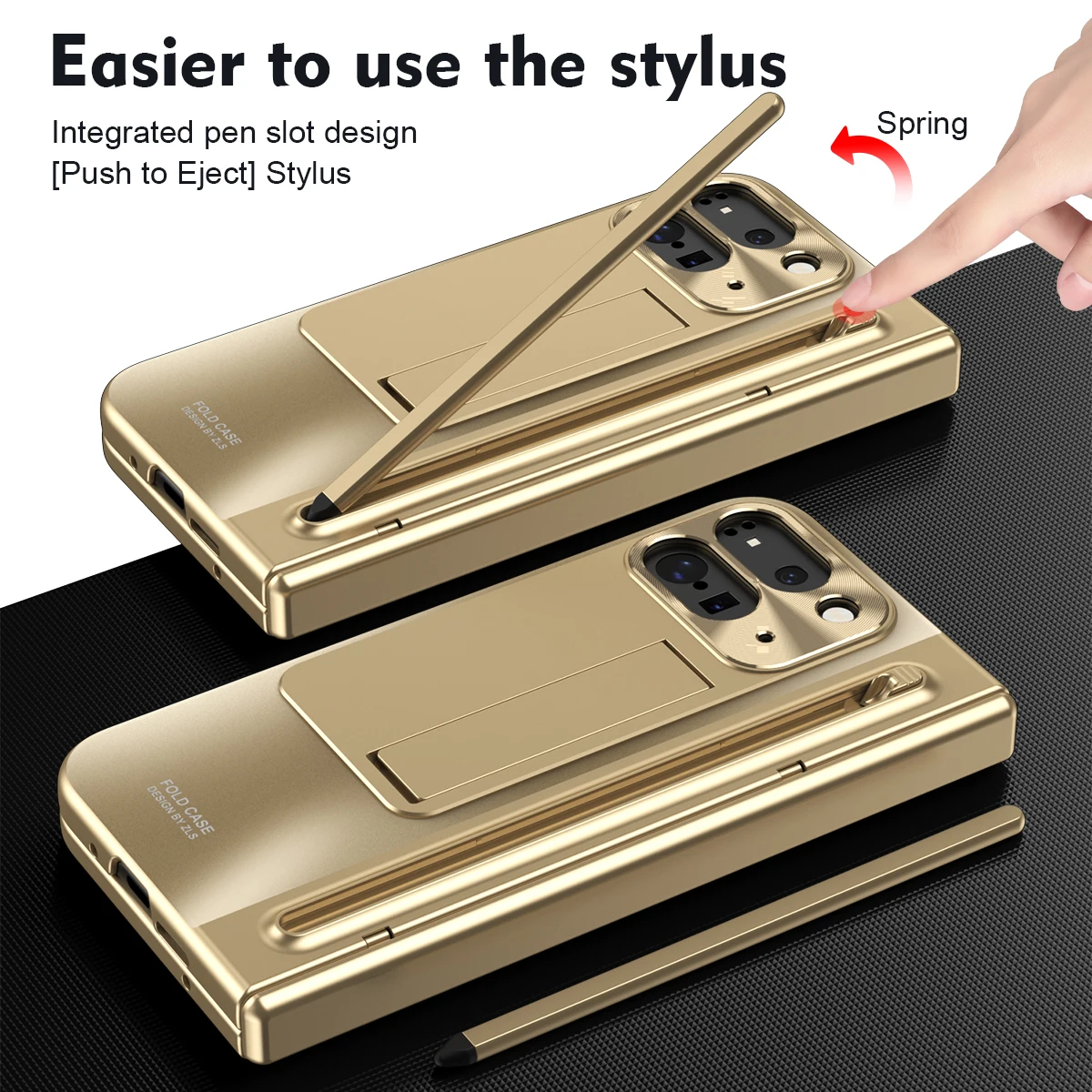 

360 Full Protection Hinge Case For Google Pixel Fold 2 With Touch Pen Folding Cover For Samsung Galaxy Z Fold 6 5 4 3 Glass Film