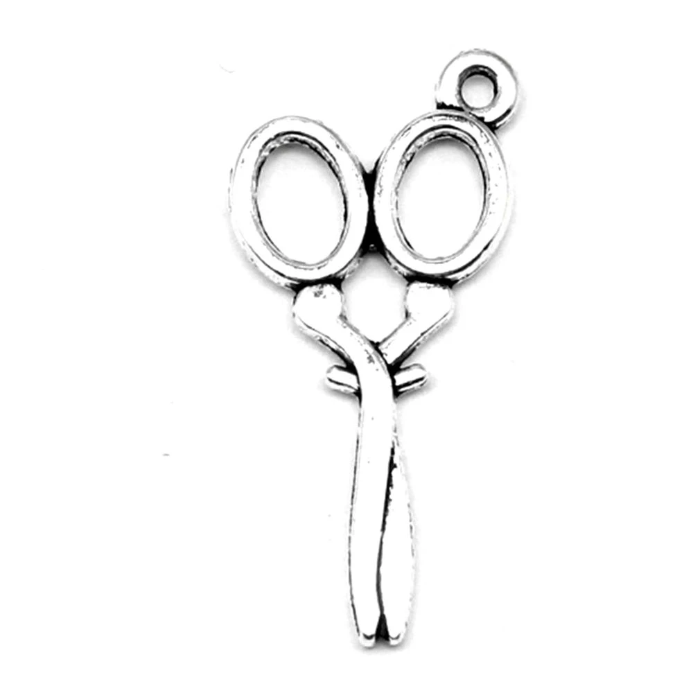 Jewelry Wholesale Jewelry Antiqu Charms Scissors Antique Silver Color Couple Pendants 18x29mm 10pcs