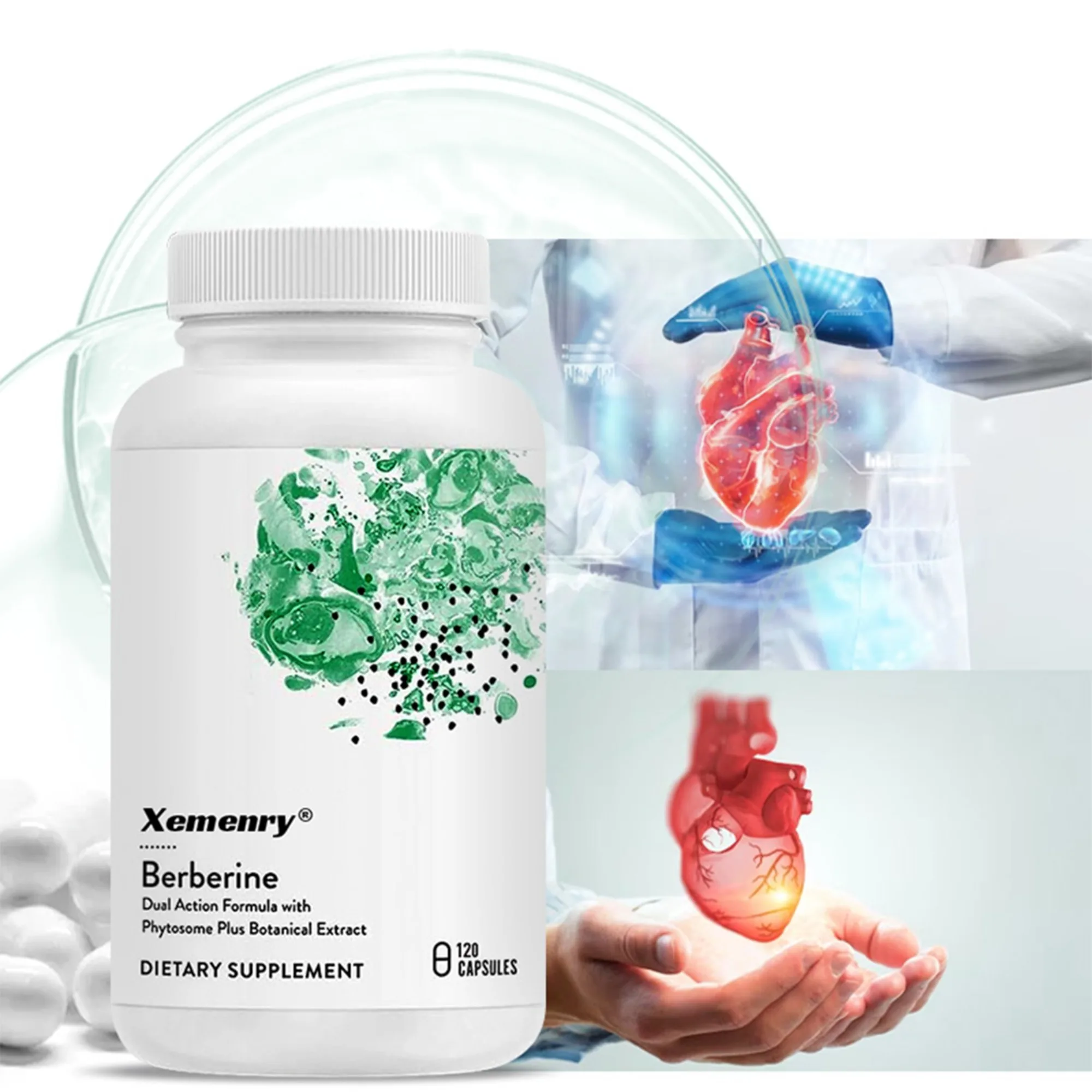 

Berberine Extract - Promotes Heart Health, Immune System, Gastrointestinal Health, and Cholesterol Levels - 120 Capsules