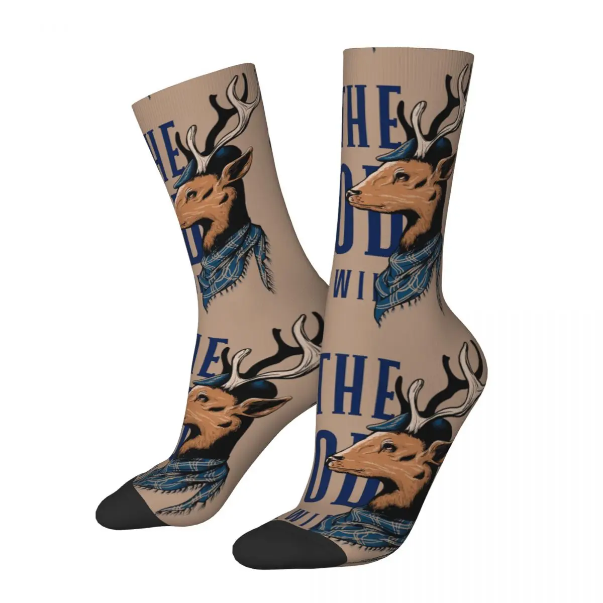 Funny Men's compression Socks Save The Wood Vintage Harajuku Bushcraft Outdoor Activity Adventure Fashion Relax Casual Crew Sock