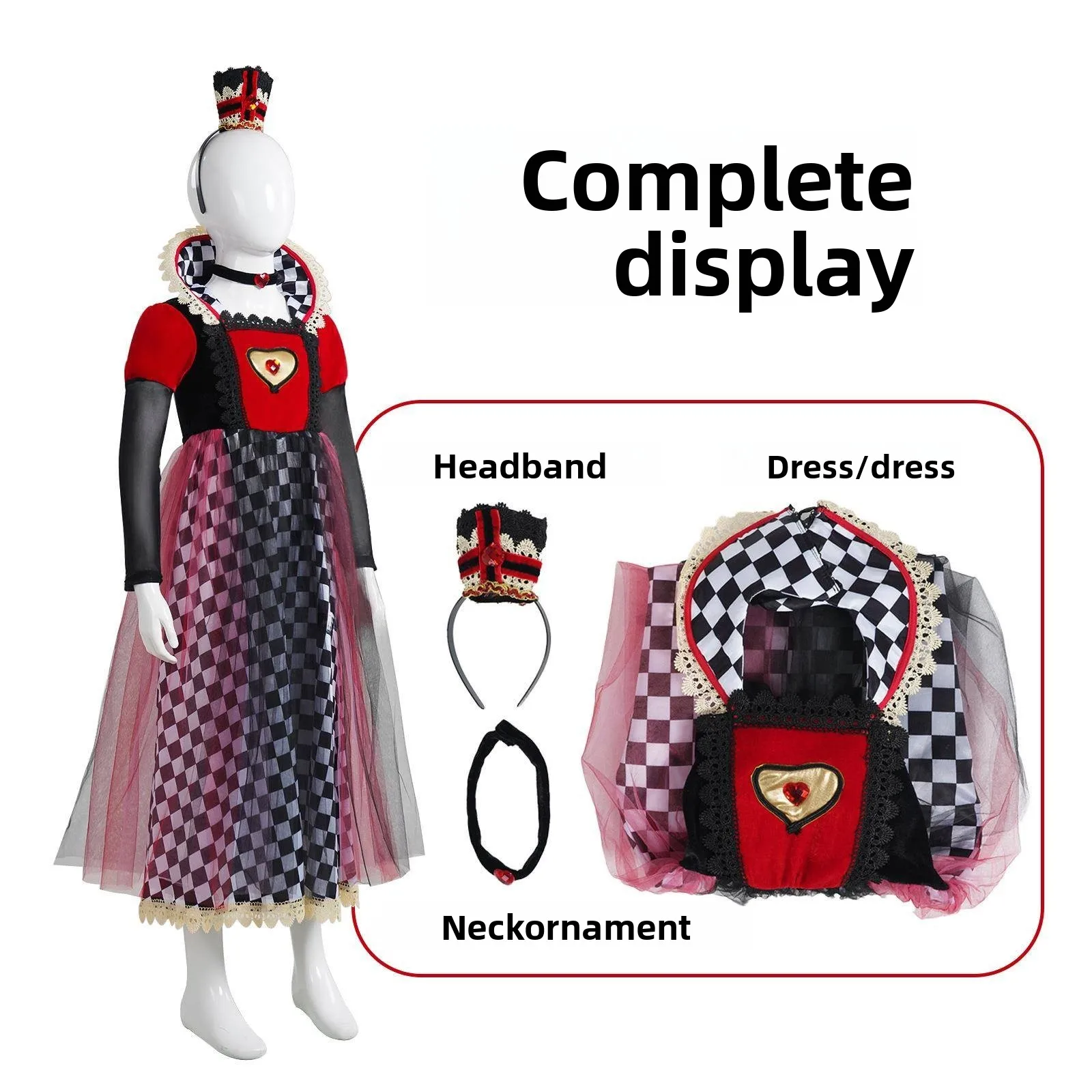 

Хэллоуин Алиса в Стране Чудес Красная Королева Косплей Костюм Фея T Play Одежда для выступлений на сцене Женская мода