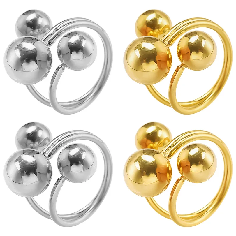 1Pcs Stainless Steel Glossy Circular Ring Supernatural Personality High-Quality For Men Women Party Wear Daily Ring Jewelry Gift