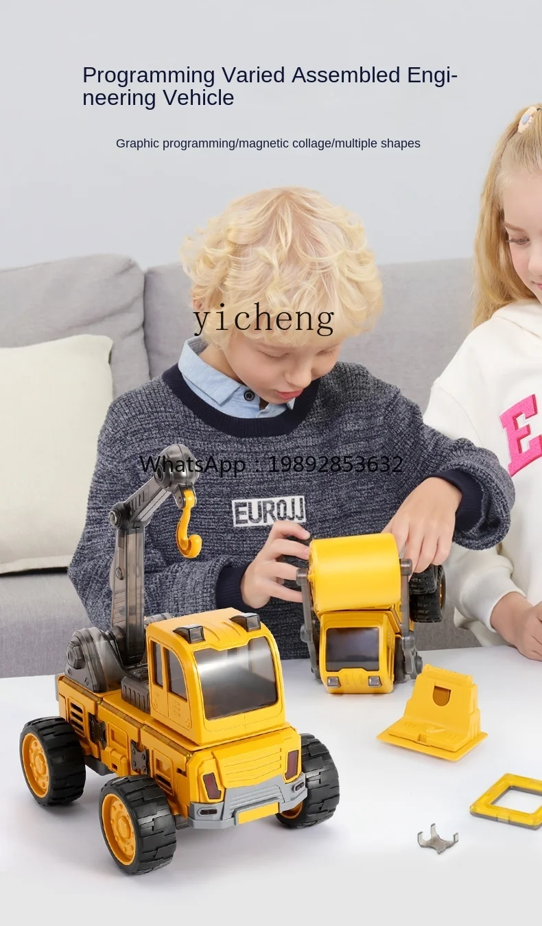 ZZ Blocchi magnetici assemblati Varietà Ingegneria Auto telecomandata Giocattoli educativi per ragazzi Compleanno per bambini