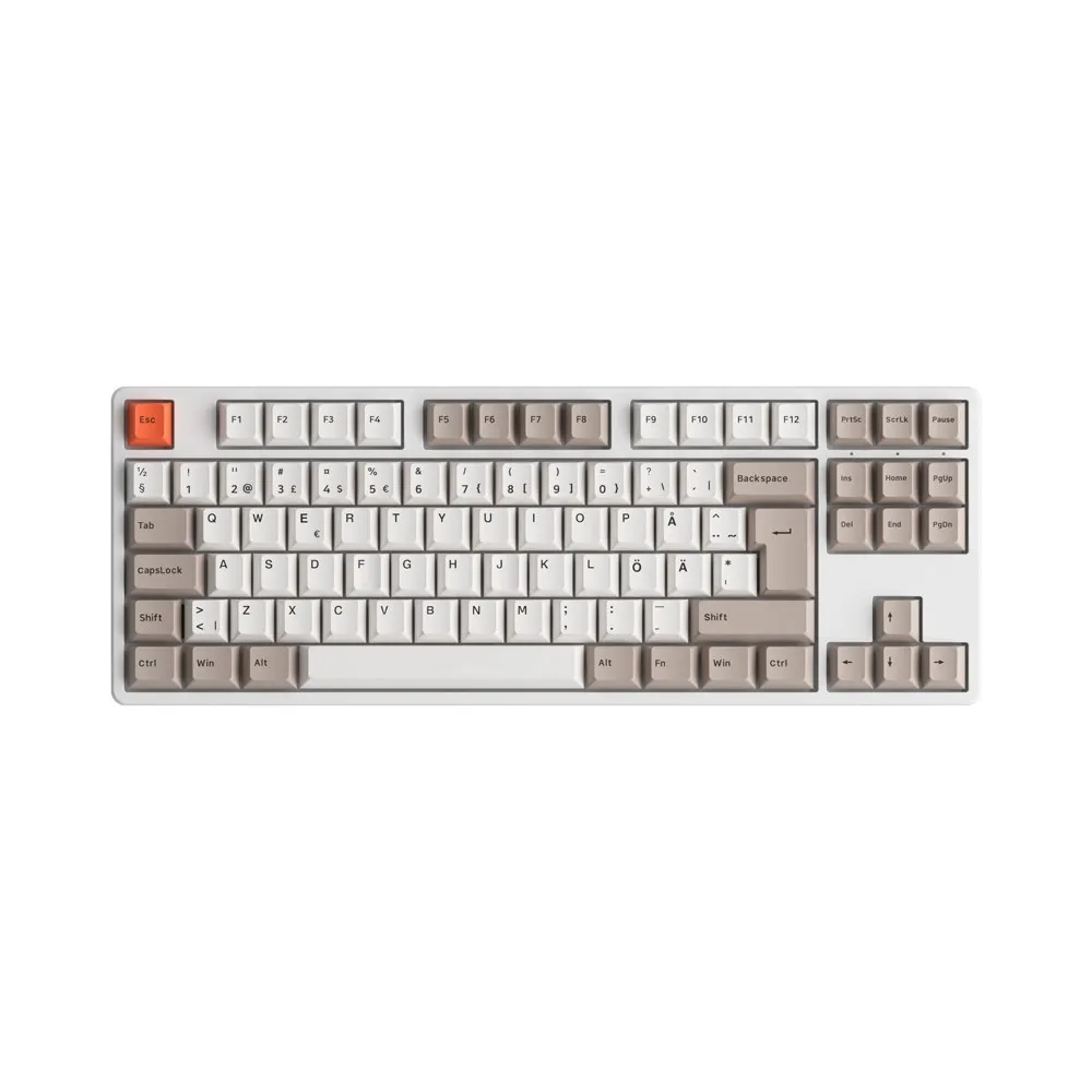 

Akko 5087S ISO Nordic Steam Engine 75% Mechanical Keyboard RGB Hot-swap Wired USB-C with Cherry Profile PBT Double Shot Keycaps